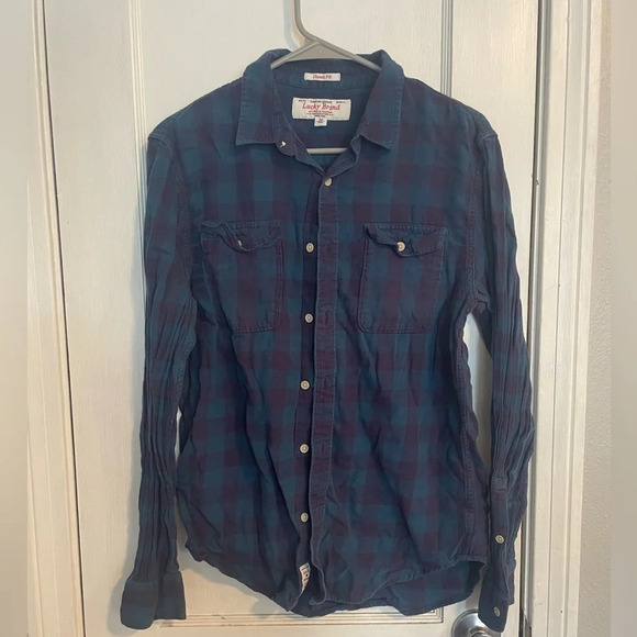 Lucky Brand Flannel MENS size Large​​​​ - Picture 1 of 7